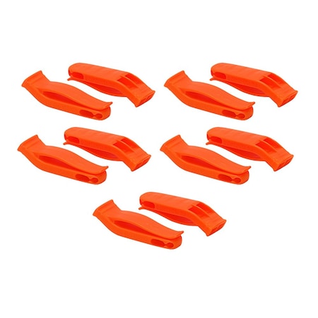 Mustang Survival Signal Whistle 10 Pack Orange, 10PK MAWSTL10-2-0-101